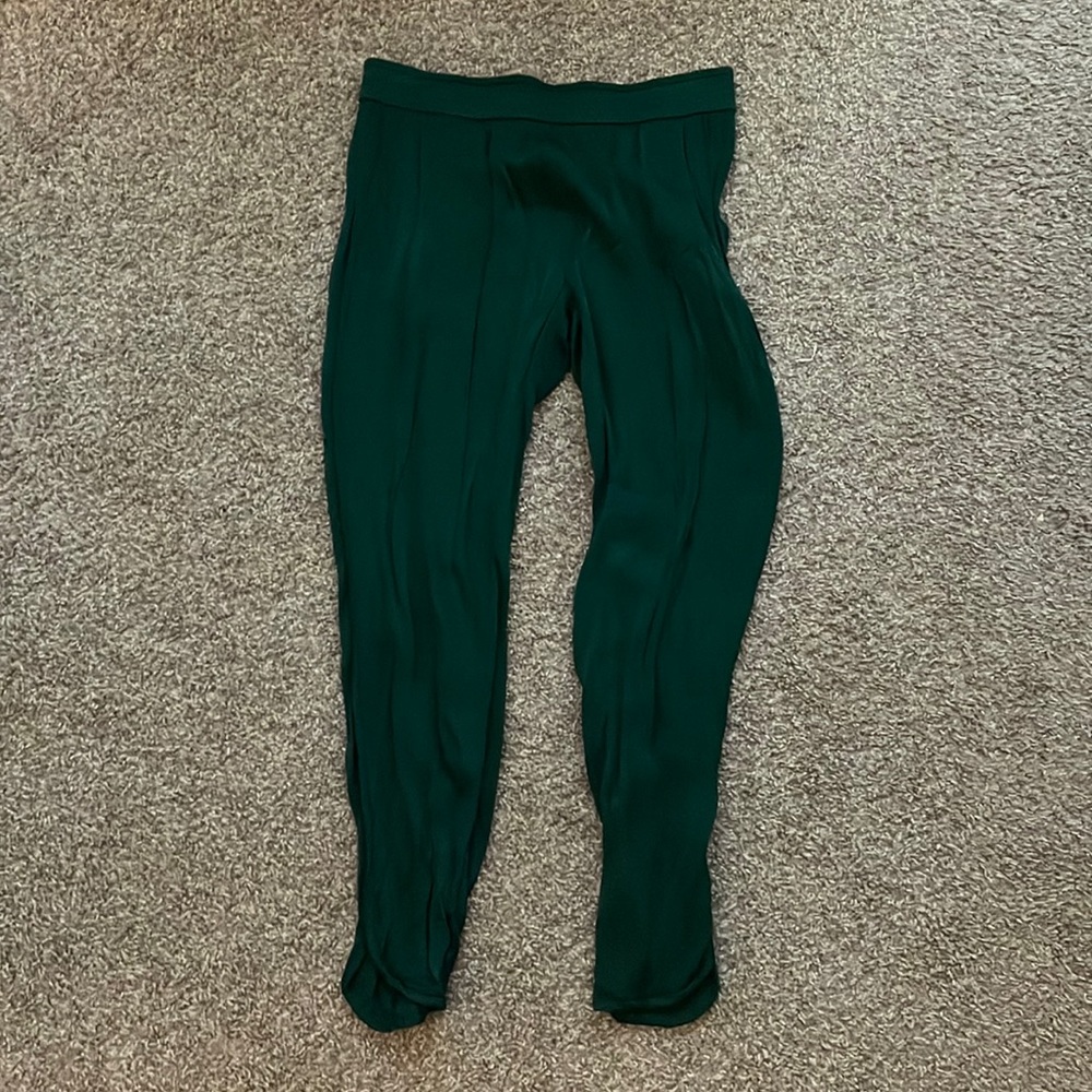Green jogger pants Zara